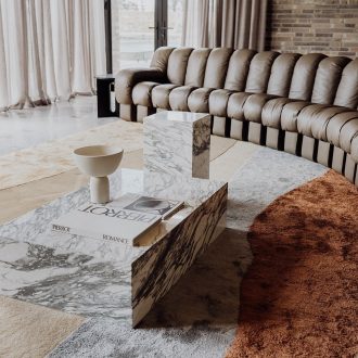 Plinth coffee and side table