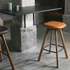 Pauline Stool With Wood Legs