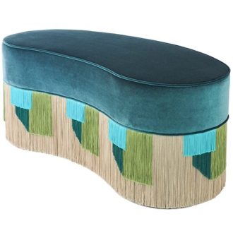 Couture Geo Bean-Shaped Ottoman