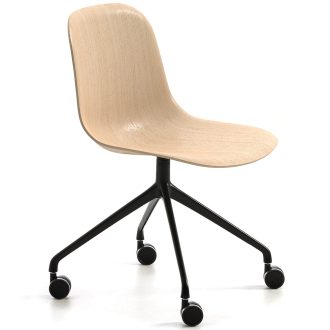 Mani Wood Chair With Castors