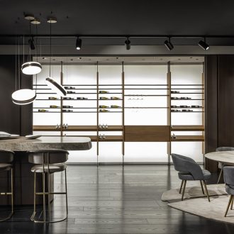 In-Line Bookshelf & Winery System