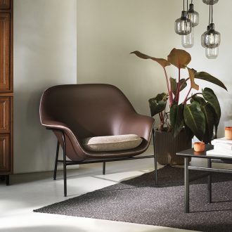 Drape Lounge Chair Metal Legs