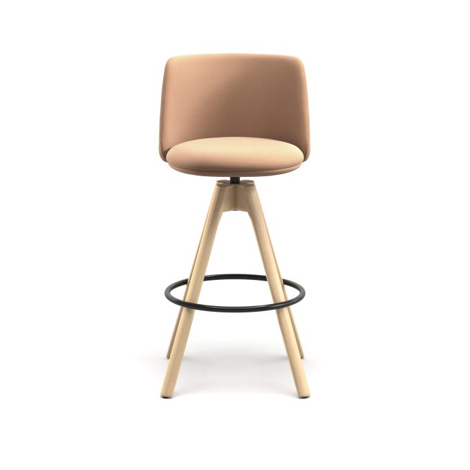 Pure Belle Swivel Stool Wood Legs