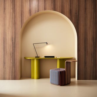 armut console desk lacquered marble luxury